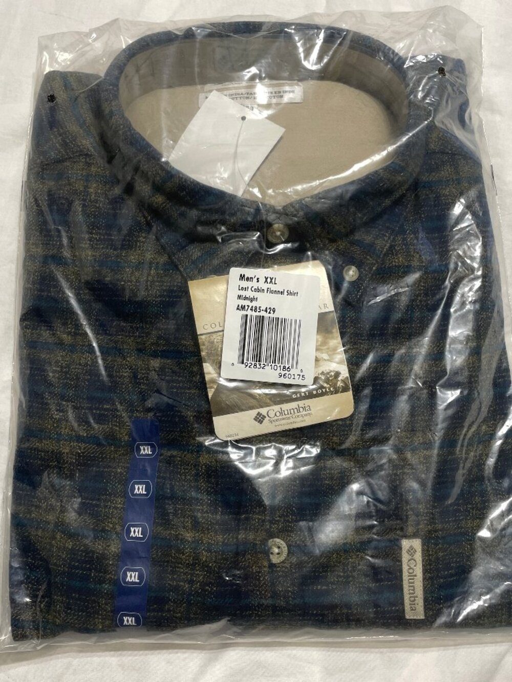 NWT Mens Sz XXL (2XL) Columbia Lost Cabin Flannel Button Up Long Sleeve Shirt